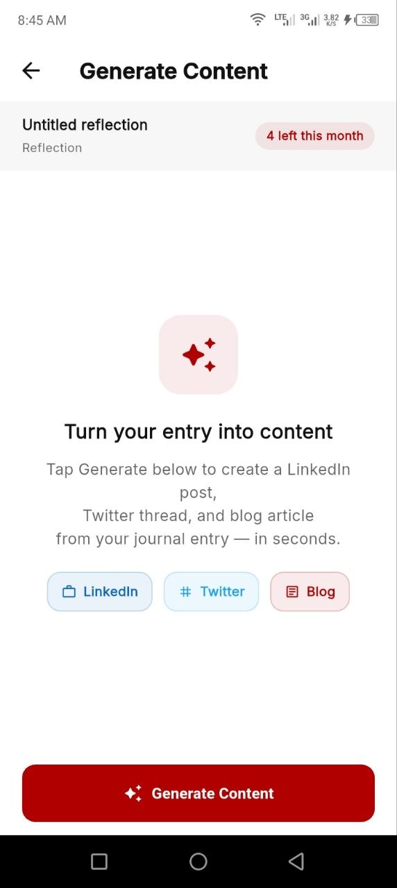 Content Engine screen